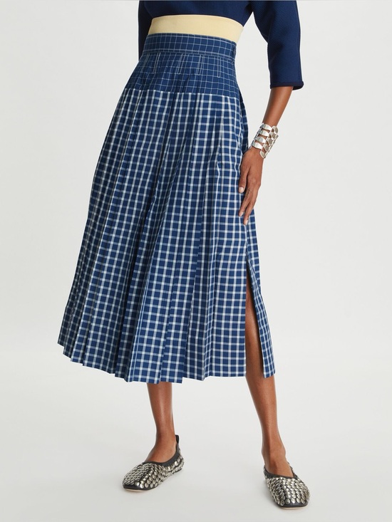 Tory Burch Dresses & Skirts - Tory Burch Picnic Plaid Pleated Midi Skirt
